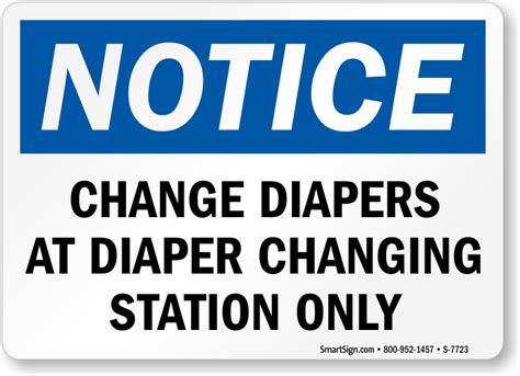 Change Diapers At Diaper Changing Station Sign Sku S 7723