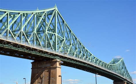 The Jacques Cartier Bridge Is A Steel Truss Cantilever Bridge Stock