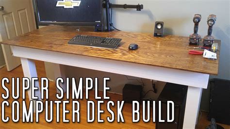 Super Simple Computer Desk Build Youtube