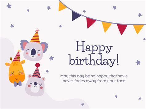 Free Birthday Card Template Powerpoint Nismainfo You Happy Birthday