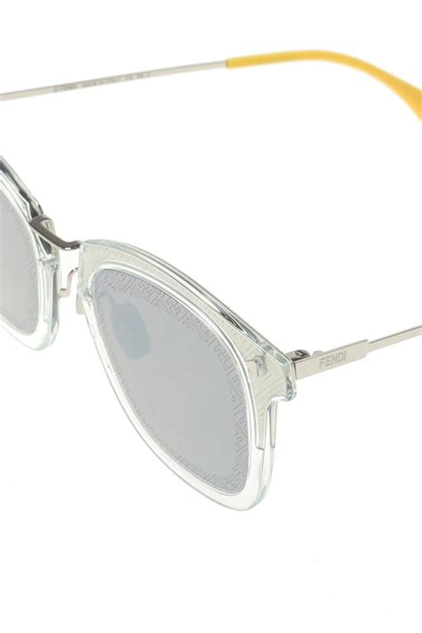 Fendi Sunglasses With A Logo In White For Men Lyst