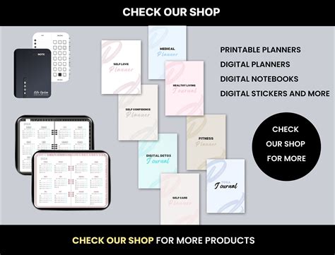 Digital Product Printable Planner Digital Product Printable Template