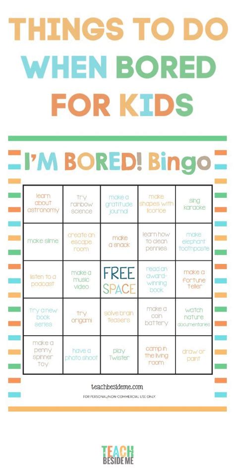 Printable Things To Do When Bored