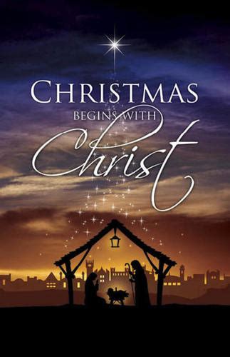 Christmas Begins Christ Postcard Church Postcards Outreach Marketing