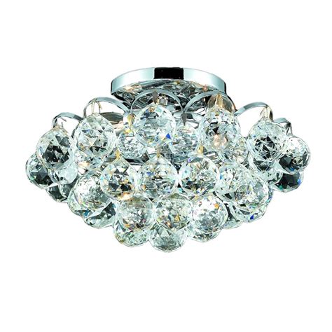 Luminous Lighting Godiva 7 In Chrome Flush Mount Light At