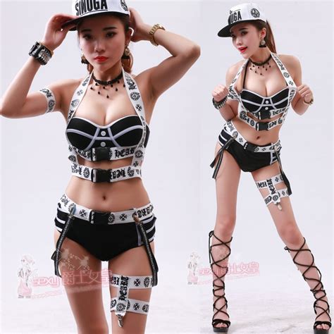 Black Sequins Sparkling Mirrors Stones Dress Sexy Nightclub Bar Dj Ds Costumes Female Singer
