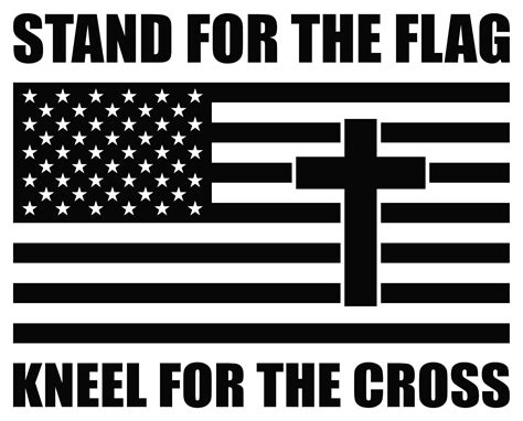 Stand For The Flag Kneel For The Cross Patriotic Car Or Truck Etsy