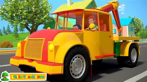 Wheels On The Tow Truck Street Vehicle Videos For Kids Baby Songs By