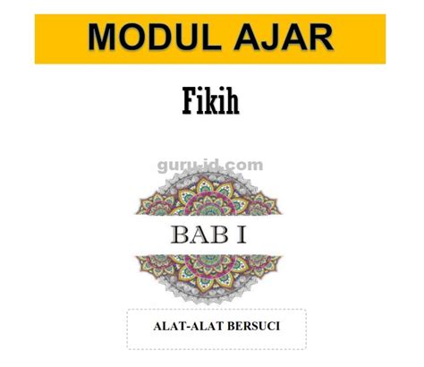 Modul Ajar Fiqih Kelas Fase D Semester Dan Mts Kurikulum Merdeka Tahun Modul