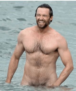 WOOF Real Or Fake Hugh Jackman And His Pubes Romp In The Surf