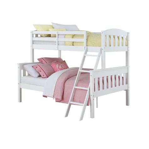 Dorel Living Airlie Twin Over Full Bunk Bed In White Homesquare