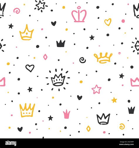 Crown Pattern Royal Print Crowns Wallpaper Little Prince Or Princess