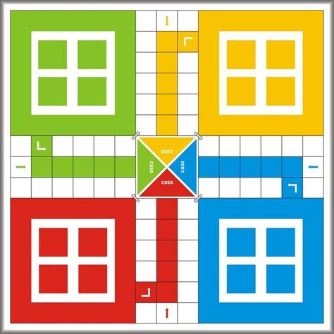Ludo Board Game Printable Templates Free Download A4 Size