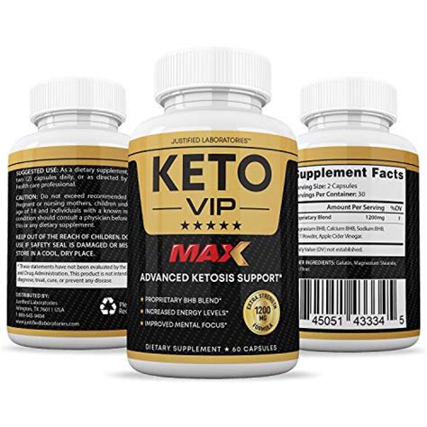 Keto Vip Max 1200mg Pills Advanced Ketogenic Supplement Exogenous Ketones Ketosis Support For