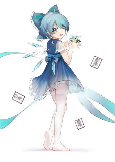 Siyumu Cirno Touhou Unconnected Marketeers Highres 1girl D Ahoge Ass Back Bow Blue