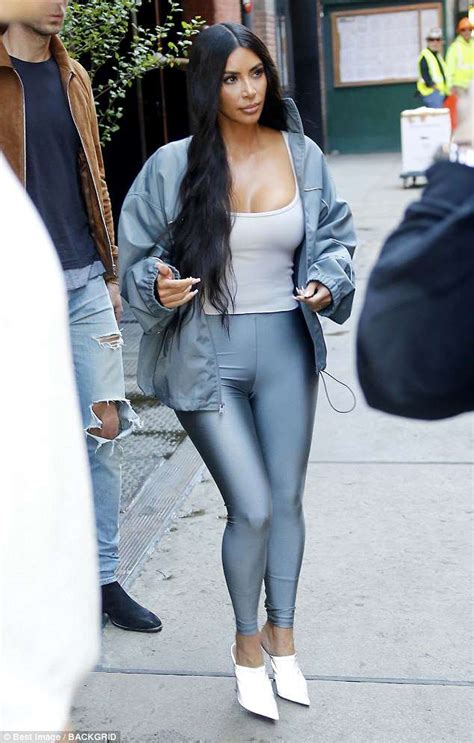Kim Kardashian Showcases Her Curves In Skintight Top In Nyc Daily