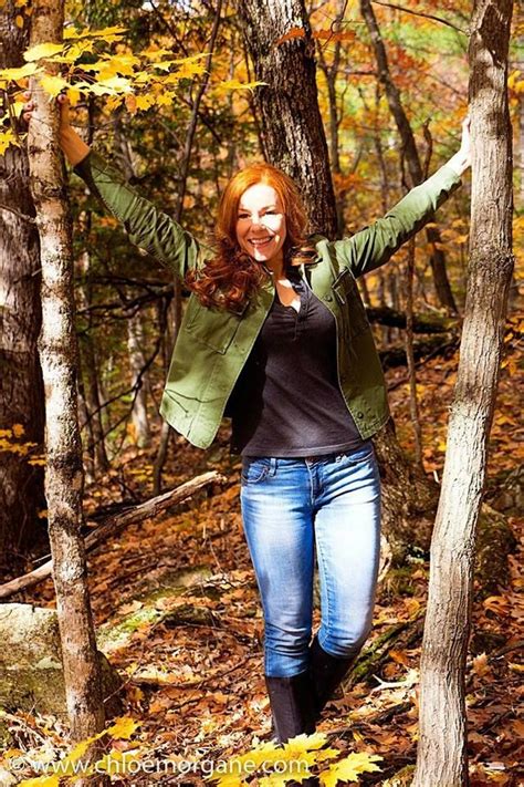 Chloe Morgane In The Woods Hello Autumn Beautiful Young Lady Redheads
