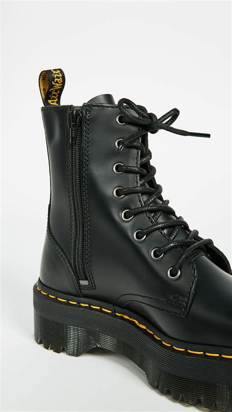 dr martens leather jadon 8 eye boots in black lyst