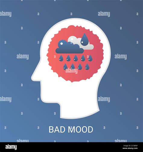 Vector Bad Mood Concept Modern Gradient Flat Style Stock Vector Image