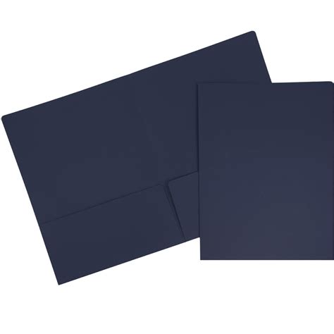 Jam Matte Two Pocket Folders Navy Blue 100pack