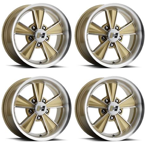 Set 4 15 Hurst Ht324 Dazzler Gold Machined Wheels 15x7 5x475 5mm