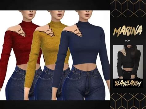 Slayclassy Marina Top The Sims 4 Download Simsdomination Sims 4