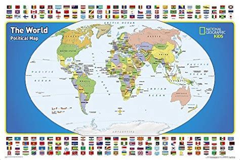 The World For Kids Laminated Wall Map By National
