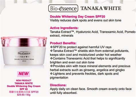 Tanaka white 4x intensive white serum ($45.80 for a 30ml bottle) is the star product and what's. Bio-essence Tanaka White | www.xiangtingk.com