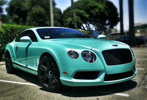 Bentley Continental Gt Tiffany Blue 777 Exotic Car Rental Los Angeles