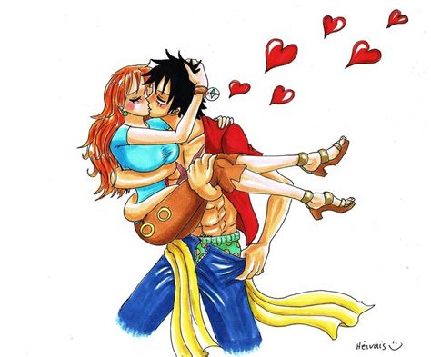 Nami X Luffy Kiss Luffy X Nami Luffy Anime Book