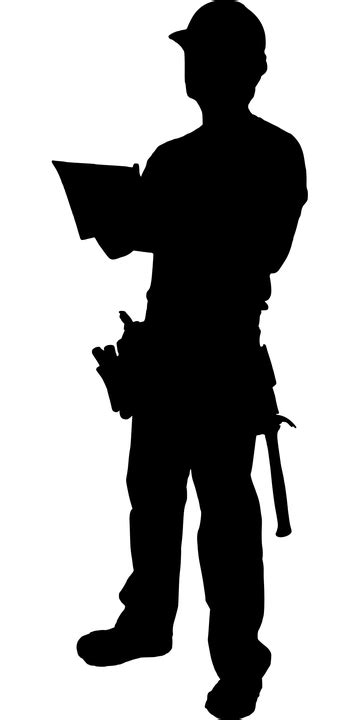 Construction Worker Silhouette Vector Free Download Puertoricoinform