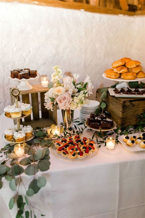 A Table Topped With Lots Of Desserts And Pastries Next To Candles On
