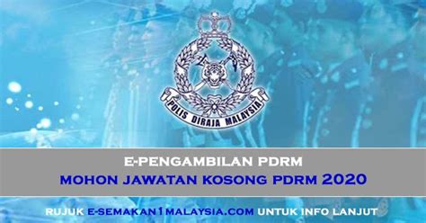 Untuk permohonan jawatan polis ini, calon yang berminat boleh buat permohonan secara online. e-Pengambilan PDRM: Mohon Jawatan Kosong PDRM 2020