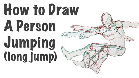 How To Draw A Person Jumping Long Jump Style Youtube