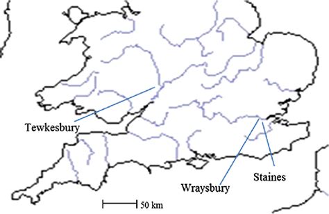 Locations Of The Three Study Sites In Southern England Main Rivers In