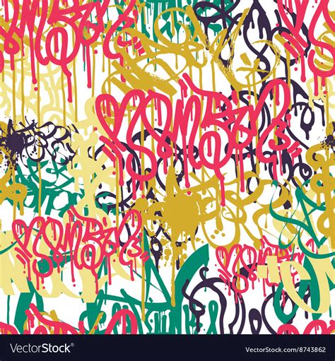 Graffiti Colorful Seamless Pattern Royalty Free Vector Image
