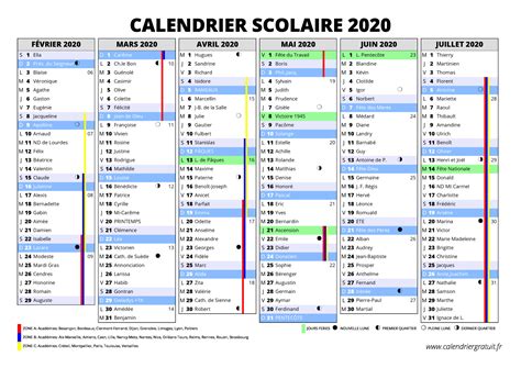 Calendrier Vacances Scolaires 2019 2020 Pratique Le E13