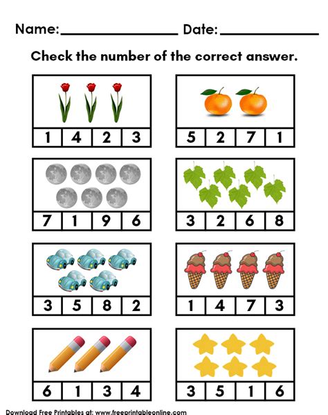 Counting Objects To 10 Worksheet