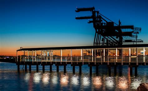 Free Images Sea Dock Sunset Night Pier River Cityscape Tourist