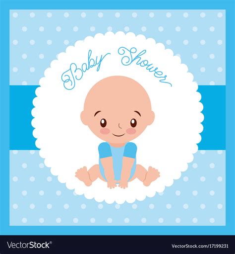 Check spelling or type a new query. Baby shower boy greeting card blue background Vector Image
