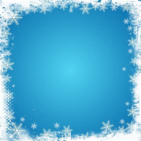 Snowflakes Frame Vector Free Download