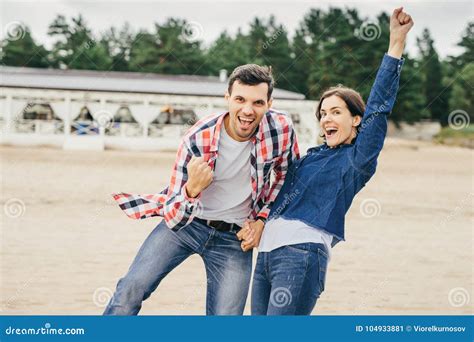 Joyful Couple Have Fun Stock Image Image Of Background 104933881