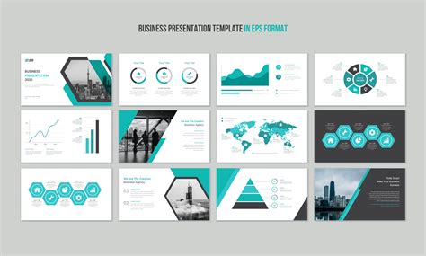 Business Presentation Slide Templates Gráfico Por Graphichut · Creative