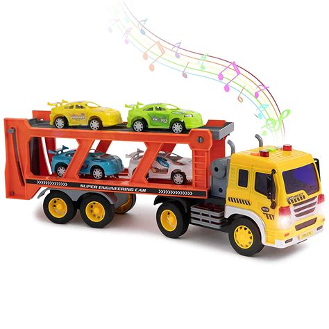 Buy Liberty Imports Friction Powered Transport Car Carrier Truck Kids