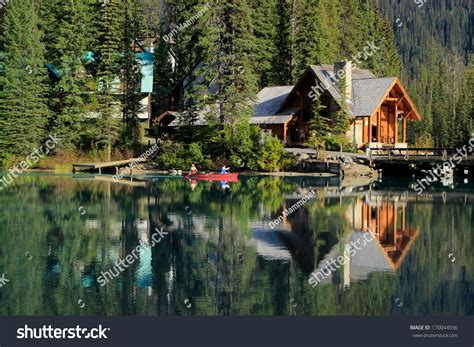 Wooden House At Emerald Lake Yoho National Park British Columbia