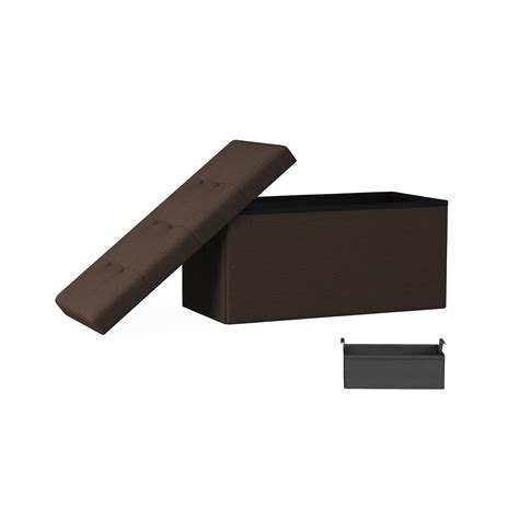 Buy Large Folding Storage Bench Ottoman Tufted Cube Organizer