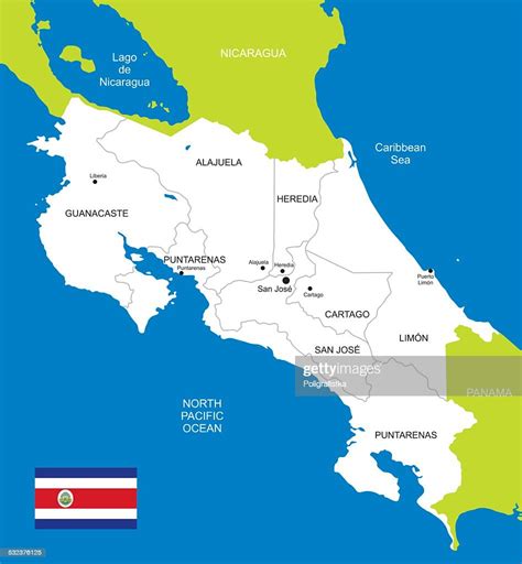 Map Of Costa Rica High Res Vector Graphic Getty Images