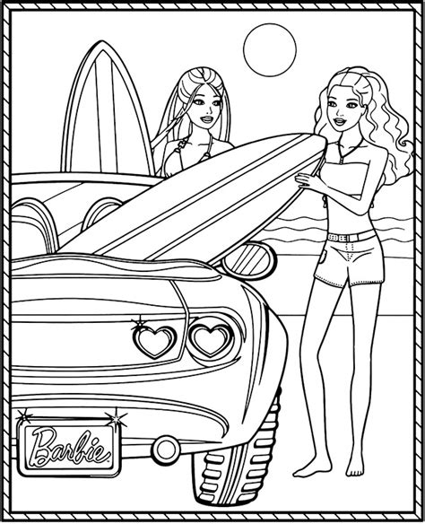 Barbie Coloring Page For Girls Topcoloringpages Net