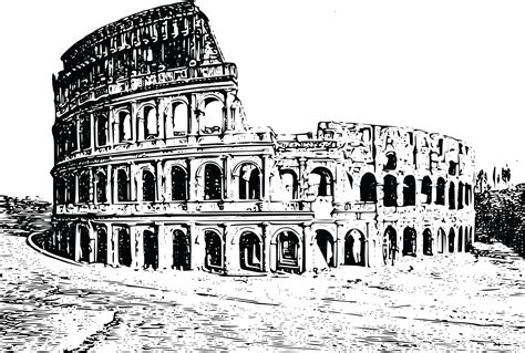 Rome Coliseum Vector Drawing Free Svg Vrogue Co