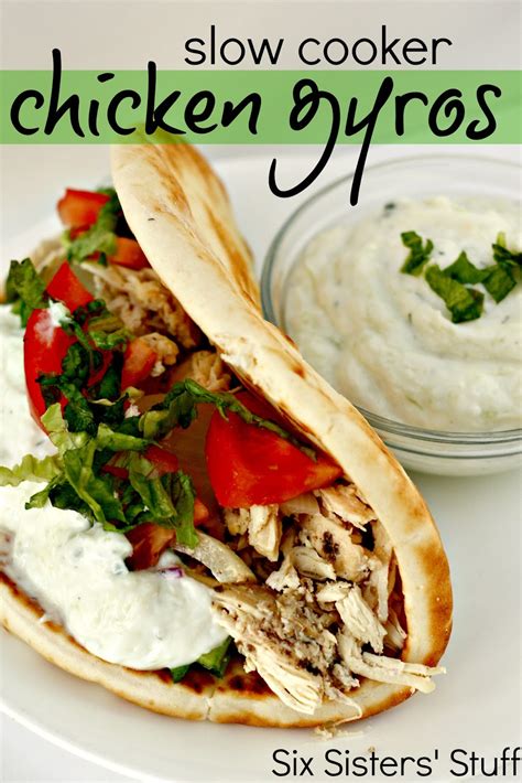 Slow Cooker Chicken Gyros Six Sisters Stuff